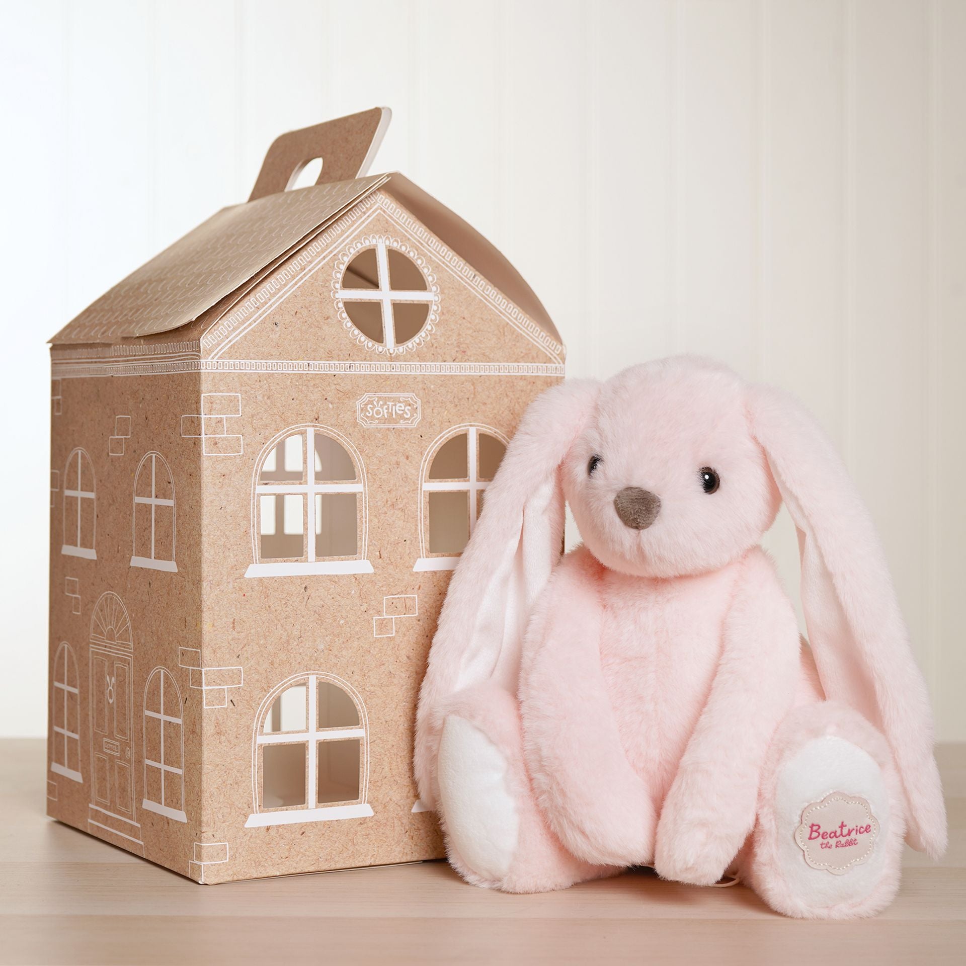 Beatrice The Classical Plush Pink Bunny 30 cm – Softies Toys