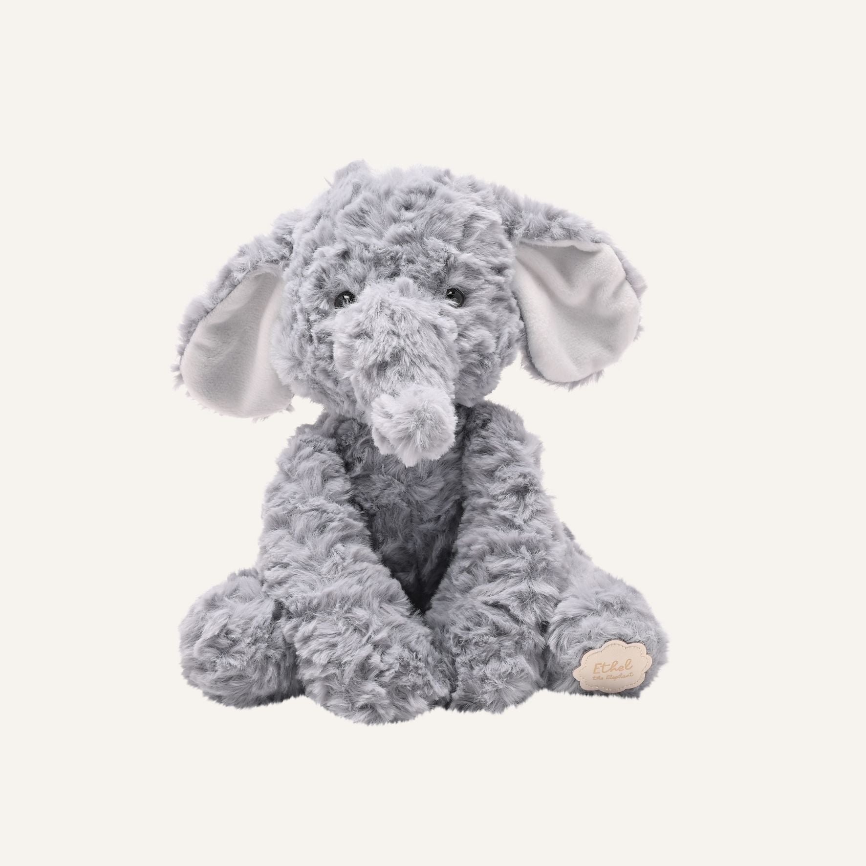 Ethel The Plush Sitting Grey Elephant 22 cm