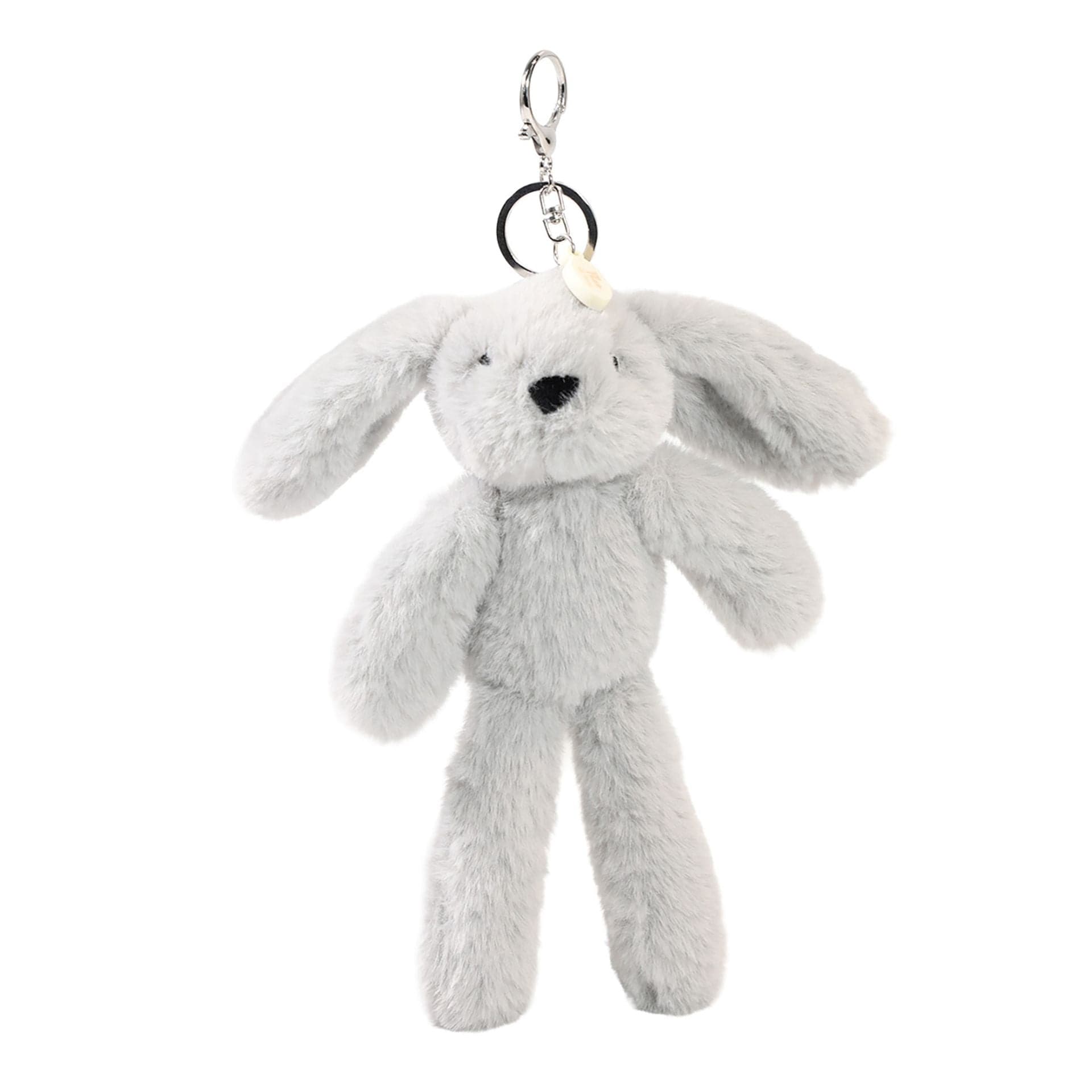 Theo The Plush Grey Bunny Keyring