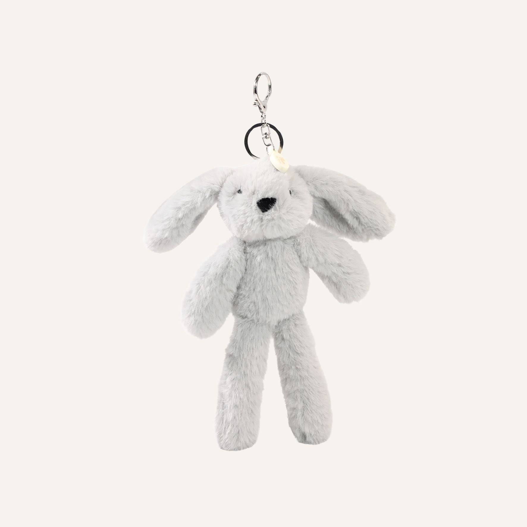 Theo The Plush Grey Bunny Keyring