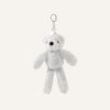 Ste The Plush Light Grey Bear Keyring