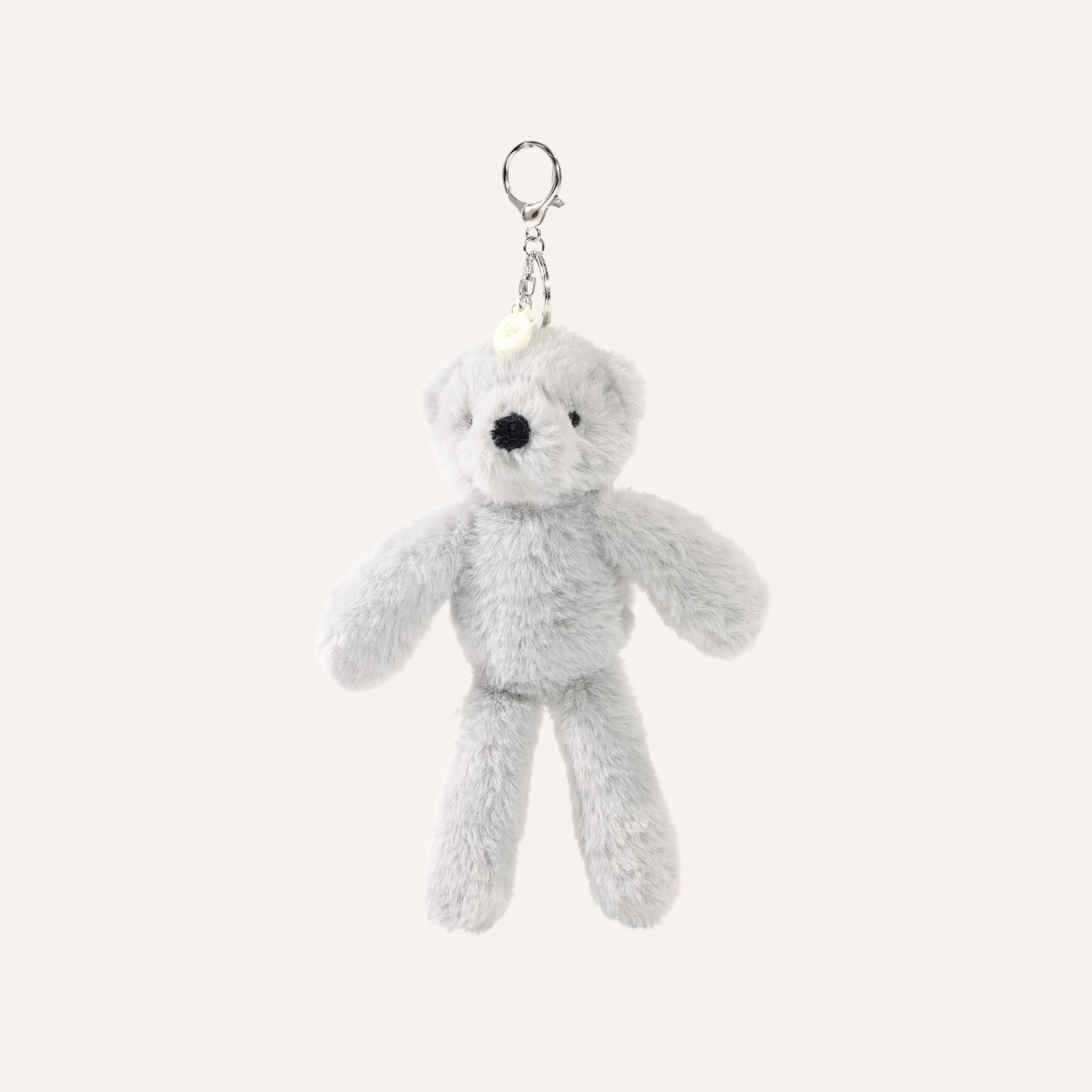 Ste The Plush Light Grey Bear Keyring