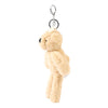 Hudson The Plush Light Brown Bear Keyring
