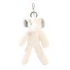 Ellie The Plush Cream Elephant Keyring