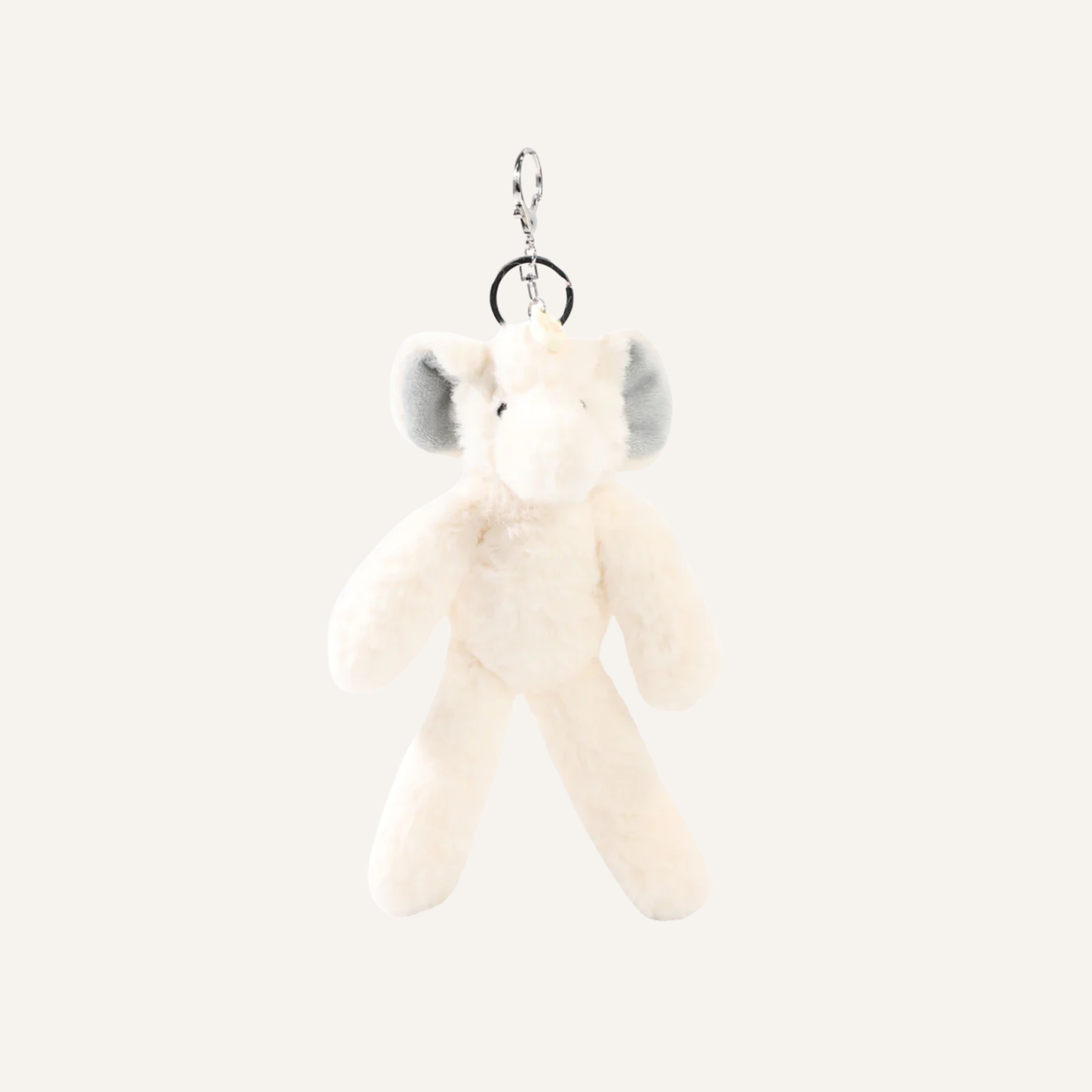 Ellie The Plush Cream Elephant Keyring
