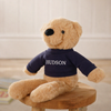 Personalised Hudson the Bear Softie with Embroidered Jumper