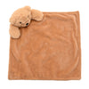 Softies Baby Comforter - Hudson Bear - Light Brown Two Side Short Plush 27cm x 27cm