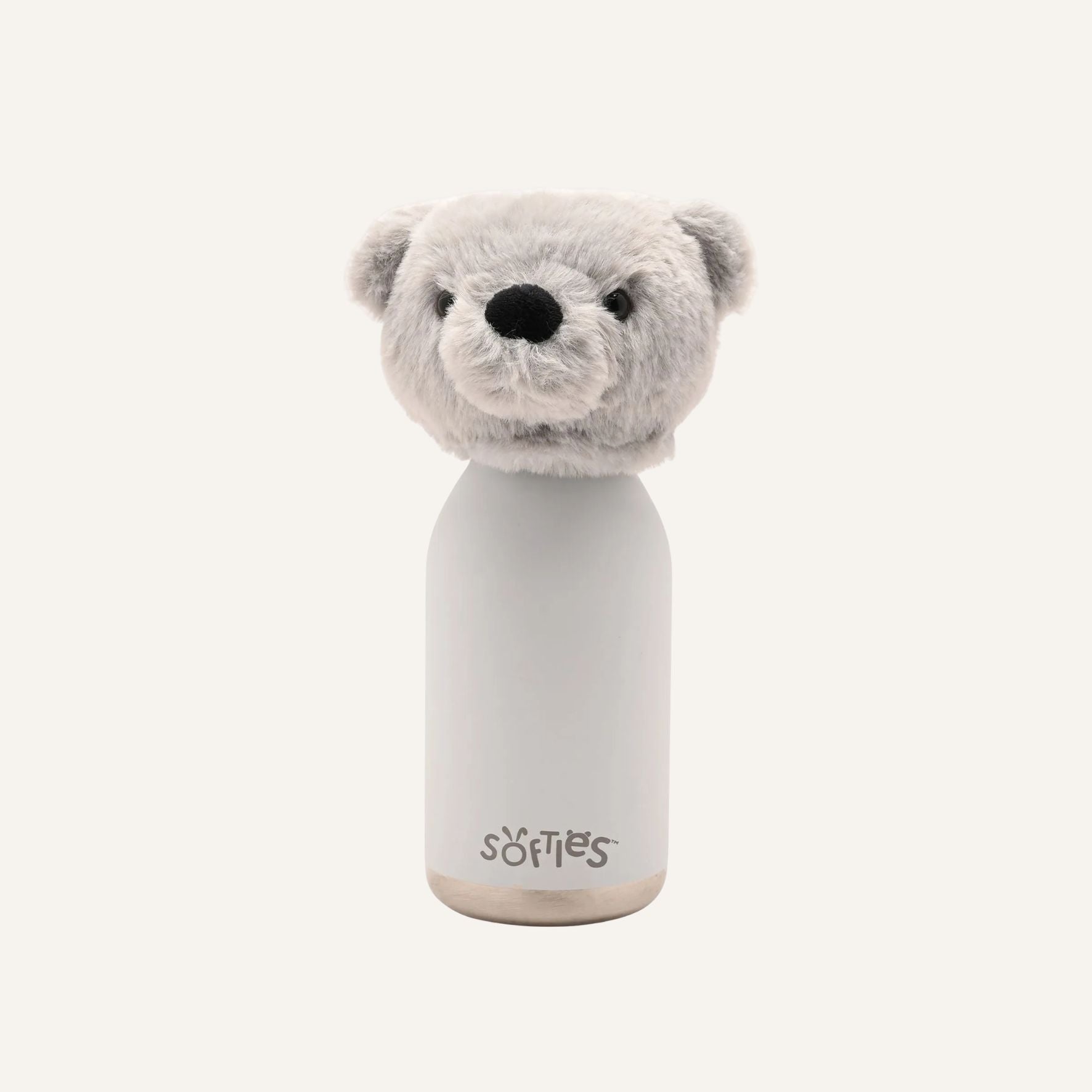 Ste The Plush Teddy Grey Stainless Steel Water Bottle 23cm / 500ml