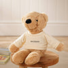 Personalised Hudson the Bear Softie with Embroidered Jumper