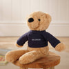 Personalised Hudson the Bear Softie with Embroidered Jumper